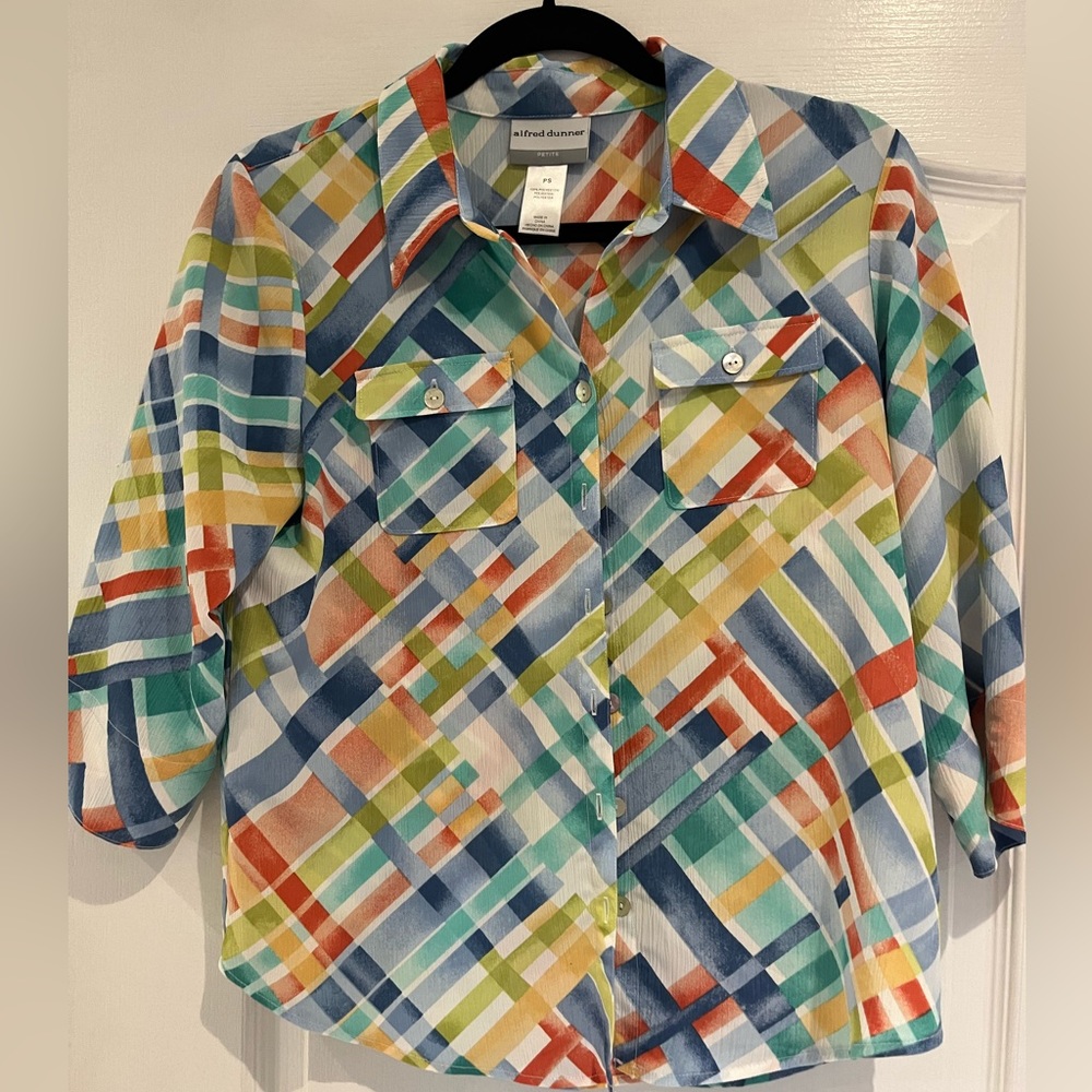Alfred Dunner modern print blouse